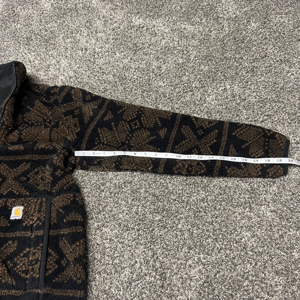 Carhartt Womens Fair Isle Sherpa Fleece Quarter Zip Pullover OJ6470-W - Picture 7 of 8